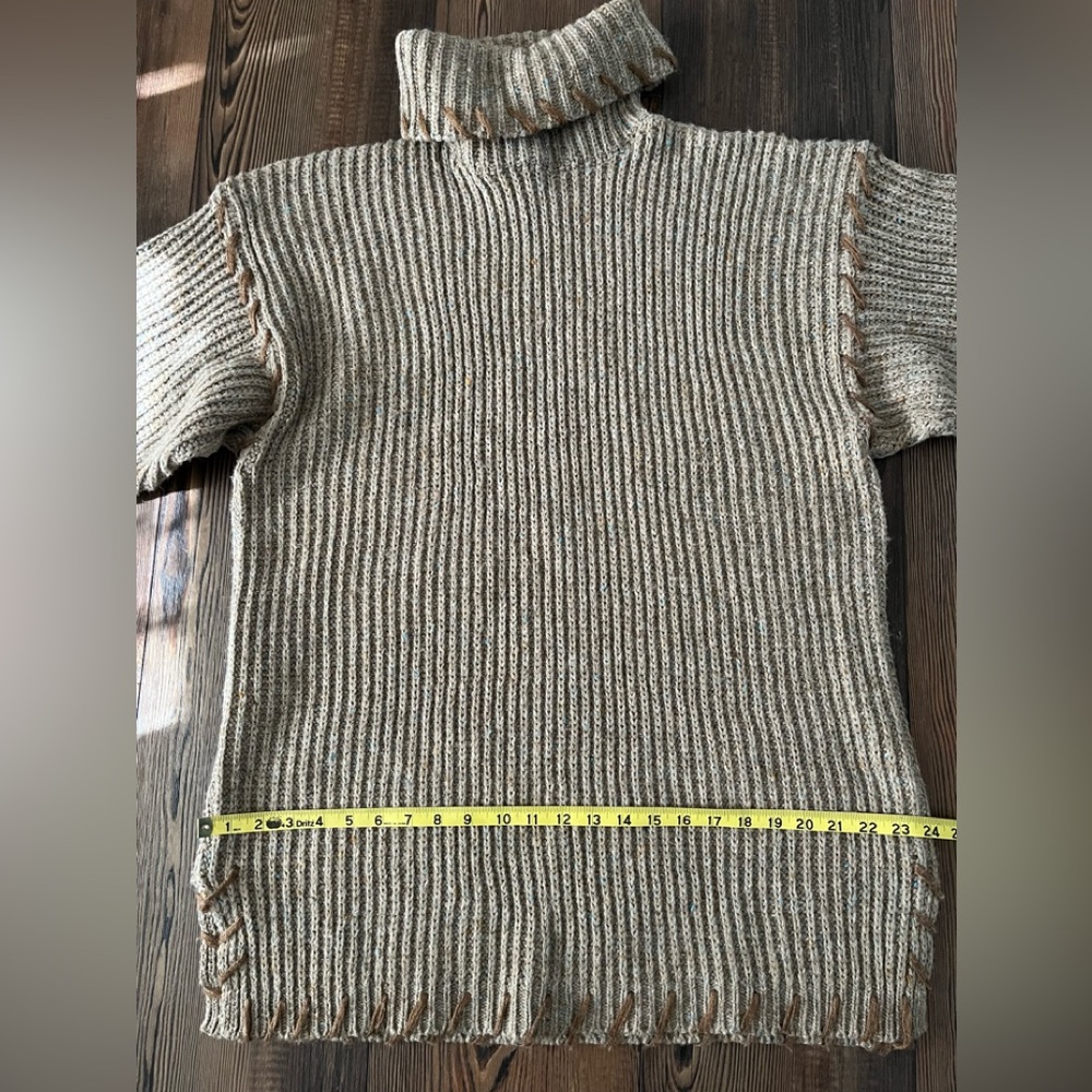 QPS Turtleneck Chunky Wool Sweater XL - Picture 12 of 13